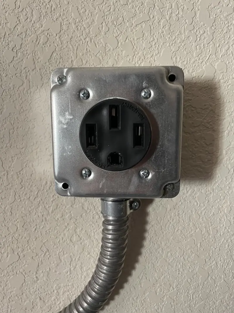 NEMA 14-50 outlet installed for Electrical Panel Upgrade in Eden